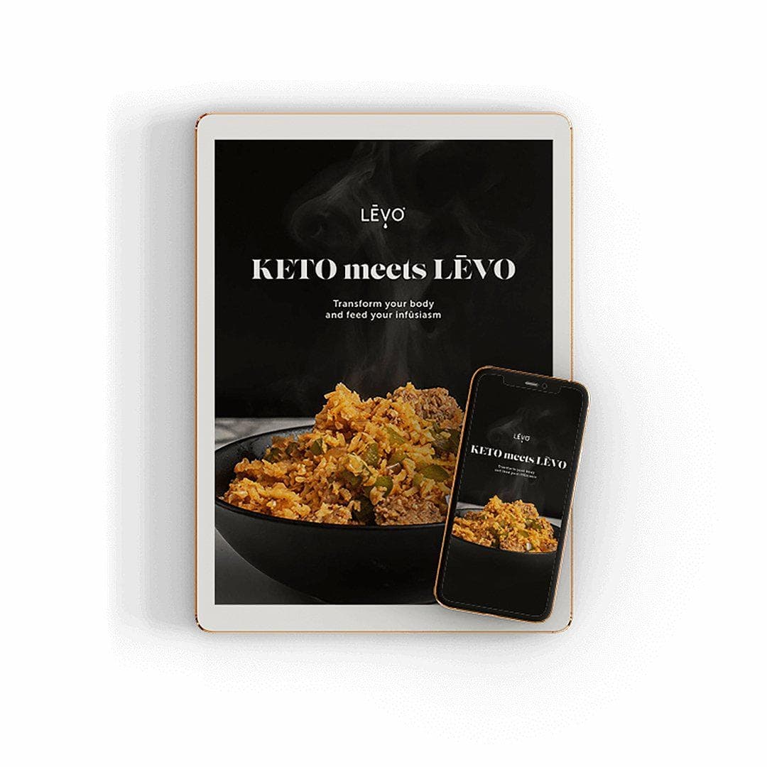 The Keto Meets LEVO digital cookbook features elevated herbal infused Keto recipes that you'll love. 